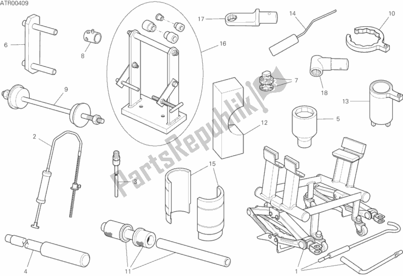 All parts for the 01b - Workshop Service Tools of the Ducati Multistrada 1260 Enduro 2019